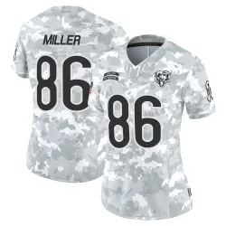 Women's Zach Miller Chicago Bears No.86 Limited 2024 Salute to Service Jersey - Arctic Camo
