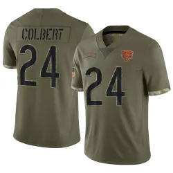 Youth Adrian Colbert Chicago Bears No.24 Limited 2022 Salute To Service Jersey - Olive