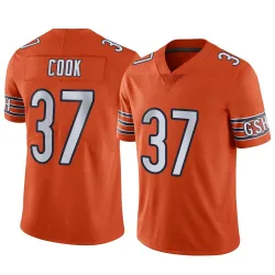 Youth Alex Cook Chicago Bears No.37 Limited Alternate Vapor Jersey - Orange