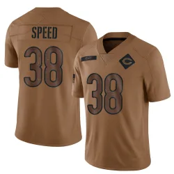 Youth Ameer Speed Chicago Bears No.38 Limited 2023 Salute To Service Jersey - Brown