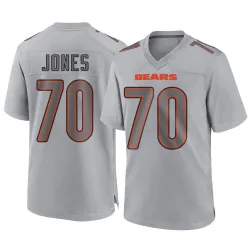 Youth Braxton Jones Chicago Bears No.70 Game Atmosphere Fashion Jersey - Gray