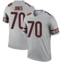 Youth Braxton Jones Chicago Bears No.70 Legend Inverted Silver Jersey