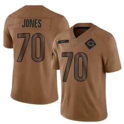 Youth Braxton Jones Chicago Bears No.70 Limited 2023 Salute To Service Jersey - Brown