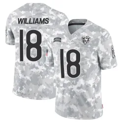 Youth Caleb Williams Chicago Bears No.18 Limited 2024 Salute to Service Jersey - Arctic Camo