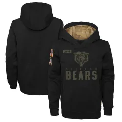 Youth Chicago Bears No. 2020 Salute to Service Pullover Performance Hoodie - Black