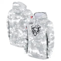 Youth Chicago Bears No. 2024 Salute To Service Pullover Hoodie - White/Gray