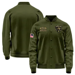 Youth Chicago Bears No. Salute to Service Sideline Performance Jacket - Olive