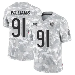 Youth Chris Williams Chicago Bears No.91 Limited 2024 Salute to Service Jersey - Arctic Camo