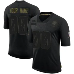 Youth Custom Chicago Bears No.00 Limited 2020 Salute To Service Jersey - Black