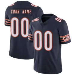 Youth Custom Chicago Bears No.00 Limited Team Color Vapor Untouchable Jersey - Navy