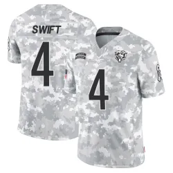 Youth D'Andre Swift Chicago Bears No.4 Limited 2024 Salute to Service Jersey - Arctic Camo