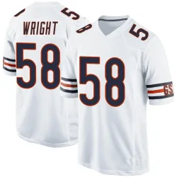 Youth Darnell Wright Chicago Bears No.58 Game Jersey - White