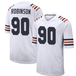 Youth Dominique Robinson Chicago Bears No.90 Game Alternate Classic Jersey - White