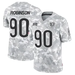 Youth Dominique Robinson Chicago Bears No.90 Limited 2024 Salute to Service Jersey - Arctic Camo