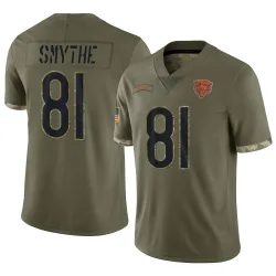 Youth Durham Smythe Chicago Bears No.81 Limited 2022 Salute To Service Jersey - Olive
