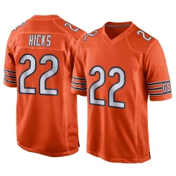 Youth Elijah Hicks Chicago Bears No.22 Game Alternate Jersey - Orange
