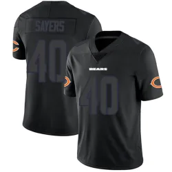 Youth Gale Sayers Chicago Bears No.40 Limited Jersey - Black Impact
