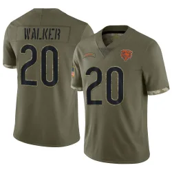 Youth Jahdae Walker Chicago Bears No.20 Limited 2022 Salute To Service Jersey - Olive