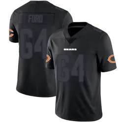 Youth Jonathan Ford Chicago Bears No.64 Limited Jersey - Black Impact