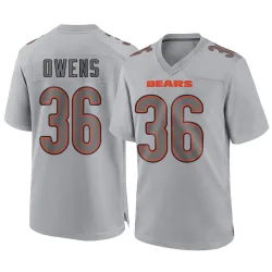 Youth Jonathan Owens Chicago Bears No.36 Game Atmosphere Fashion Jersey - Gray