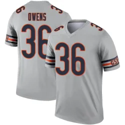 Youth Jonathan Owens Chicago Bears No.36 Legend Inverted Silver Jersey