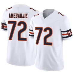 Youth Kiran Amegadjie Chicago Bears No.72 Limited Vapor F.U.S.E. Jersey - White