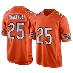 Youth Kyle Monangai Chicago Bears No.25 Game Alternate Jersey - Orange