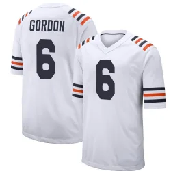 Youth Kyler Gordon Chicago Bears No.6 Game Alternate Classic Jersey - White