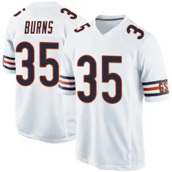 Youth Major Burns Chicago Bears No.35 Game Jersey - White