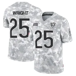 Youth Nahshon Wright Chicago Bears No.25 Limited 2024 Salute to Service Jersey - Arctic Camo