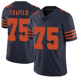 Youth Ozzy Trapilo Chicago Bears No.75 Limited Alternate Vapor Untouchable Jersey - Navy Blue