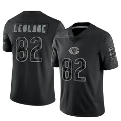 Youth Peter LeBlanc Chicago Bears No.82 Limited Reflective Jersey - Black