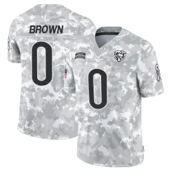 Youth Reggie Brown Chicago Bears No.0 Limited 2024 Salute to Service Jersey - Arctic Camo