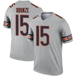 Youth Rome Odunze Chicago Bears No.15 Legend Inverted Silver Jersey