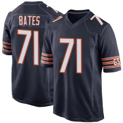 Youth Ryan Bates Chicago Bears No.71 Game Team Color Jersey - Navy