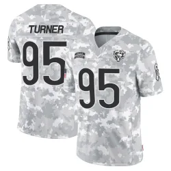Youth Shemar Turner Chicago Bears No.95 Limited 2024 Salute to Service Jersey - Arctic Camo