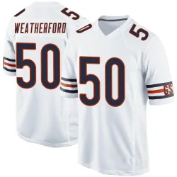 Youth Sterling Weatherford Chicago Bears No.50 Game Jersey - White