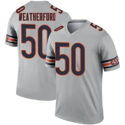 Youth Sterling Weatherford Chicago Bears No.50 Legend Inverted Silver Jersey