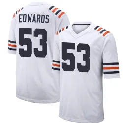 Youth T.J. Edwards Chicago Bears No.53 Game Alternate Classic Jersey - White