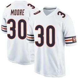 Youth Tarvarius Moore Chicago Bears No.30 Game Jersey - White