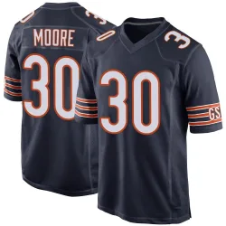 Youth Tarvarius Moore Chicago Bears No.30 Game Team Color Jersey - Navy