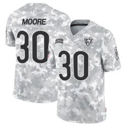 Youth Tarvarius Moore Chicago Bears No.30 Limited 2024 Salute to Service Jersey - Arctic Camo