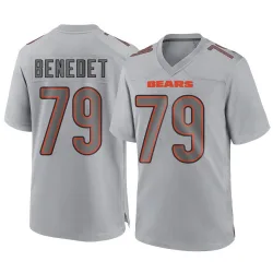 Youth Theo Benedet Chicago Bears No.79 Game Atmosphere Fashion Jersey - Gray