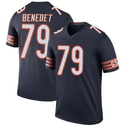 Youth Theo Benedet Chicago Bears No.79 Legend Color Rush Jersey - Navy