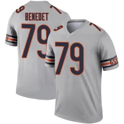 Youth Theo Benedet Chicago Bears No.79 Legend Inverted Silver Jersey