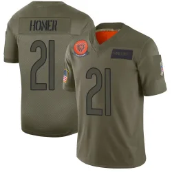 Youth Travis Homer Chicago Bears No.21 Limited 2019 Salute to Service Jersey - Camo