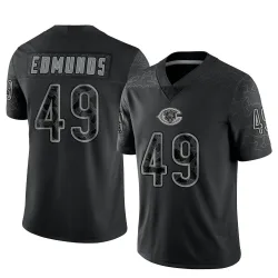 Youth Tremaine Edmunds Chicago Bears No.49 Limited Reflective Jersey - Black