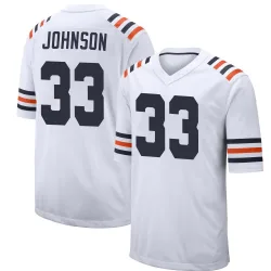 Youth Tysheem Johnson Chicago Bears No.33 Game Alternate Classic Jersey - White