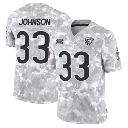 Youth Tysheem Johnson Chicago Bears No.33 Limited 2024 Salute to Service Jersey - Arctic Camo