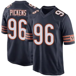 Youth Zacch Pickens Chicago Bears No.96 Game Team Color Jersey - Navy